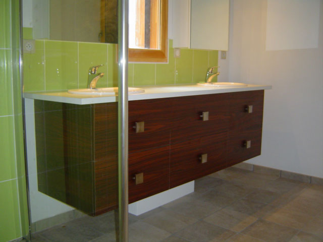 Salle de bains, meuble double vasques 