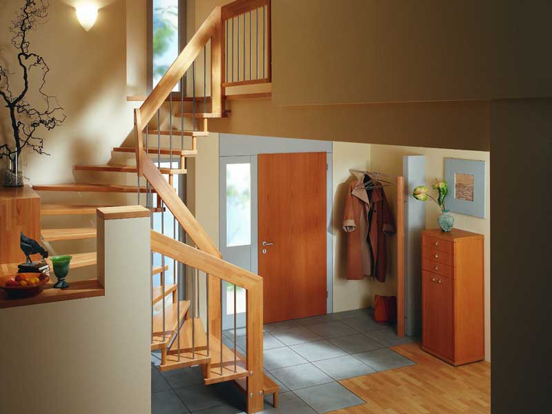 Escalier pour mezzanine moderne demi tournant 